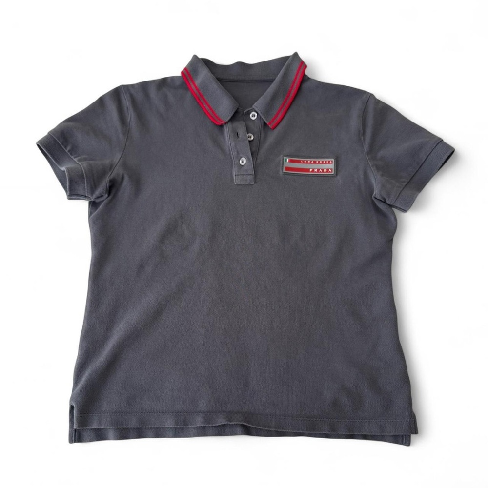 Prada grey polo top